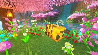 Minecraft Cherry Blossom Lake Ambience with Lofi Mix