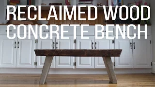 Farmhouse DIY | Wood + Concrete Bench