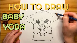 HOW TO DRAW - BABY YODA (TUTORIAL) | Hull Lot Of Drawings