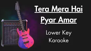 Tera Mera Hai Pyar Amar Low Scale Karaoke | Unplugged Karaoke With Lyrics | Ishq Murshid OST