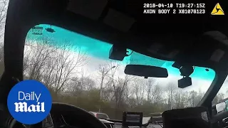 Body cam footage shows officers searching for Kyle Plush in Ohio - Daily Mail