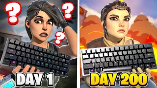 My DAY 1 to DAY 200 Fortnite CONTROLLER to KEYBOARD & MOUSE Progression + Handcam