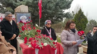 Yarbay Ali Tatar aramızdan ayrılışının 13. yılında mezarında eşi Nilüfer Tatar konuşması