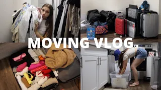 MOVING VLOG #1: packing my closet, kitchen + bathroom & selling my furniture!