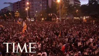 Police And Protesters Clash In Catalonia For A Third Consecutive Night | TIME