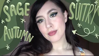 SULTRY OLIVE SAGE GREEN FALL AUTUMN MAKEUP |ACE BEAUTE VIOLET SAGE |LOREAL 4 IN 1 TINTED BALM