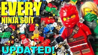 LEGO Ninjago COMPLETE Every Ninja Suit Collection Updated! (2011-2020)