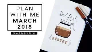 PLAN WITH ME MARCH 2018 BULLET JOURNAL SET UP // PLANT BASED BRIDE
