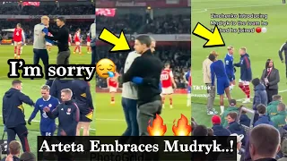 Shocking Scenes!😳Arteta and Zinchenko Spotted Embracing Mykhaylo Mudryk🔥Arsenal fans reaction