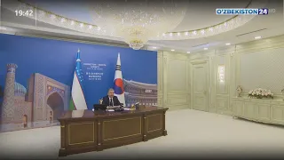 Президент провел встречу с Президентом Республики Корея Мун Чжэ Ином в формате видеоконференции