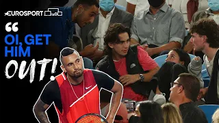 Fan removed from stadium during Kyrgios & Kokkinakis | Eurosport Tennis