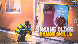 Insane Close Range Skills 💥 | 4 Finger + Gyroscope | iQOO NEO 7 PRO BGMI MONTAGE