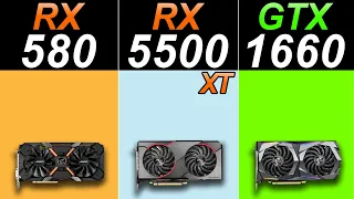 RX 580 Vs. RX 5500 XT Vs. GTX 1660 | i5-11400F | 1080p and 1440p Gaming Benchmarks