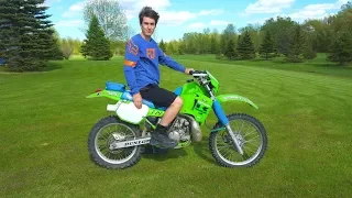 How Is This Bike Only 200 cc??!! (Kawasaki kDX 200 Ripping)