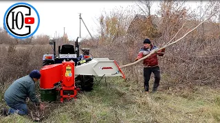 He cuts almost everything !!! We from NEIGHBOR did not have time to serve ... Branch shredder ARPAL