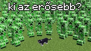 100 Creeper vs 1 Macska (Minecraft Mob Harcok)