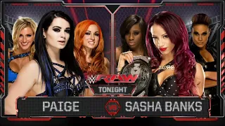 Paige Vs Sasha Banks - WWE Raw 27/07/2015 (En Español)