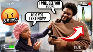 MY SIDE PIECE KEPT BLOWING UP MY PHONE WHILE I WAS WITH MY GIRLFRIEND *THE TRUTH CAME OUT*