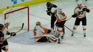 Mason makes outstanding pad save off Aho redirect