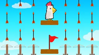 NOOB vs ARROW TRAP! (Ultimate Chicken Horse)