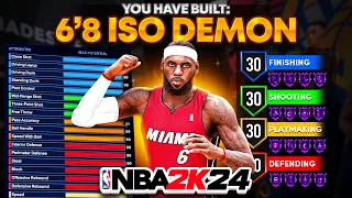 THIS 6'8 DEMIGOD ISO BUILD WILL DOMINATE NBA 2K24! BEST GUARD BUILD NBA 2K24! best build 2k24