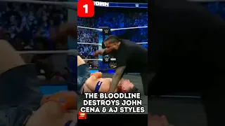 WWE Smackdown Highlights - The Bloodline destroys John Cena and AJ Styles!