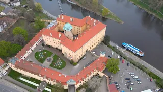 Město Poděbrady z dronu