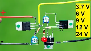 How to Make All-in-One Battery Charger Circuit / No Relay Fully Electronic / 3.7/6V/9V/12V/24V