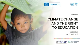 Climate change and the right to education