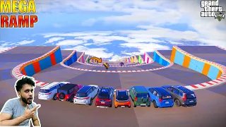 Indian Cars Vs Curved Mega Ramp Challenge GTA 5