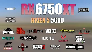 RX 6750 XT + Ryzen 5 5600 : Test in 16 Games - RX 6750XT Gaming