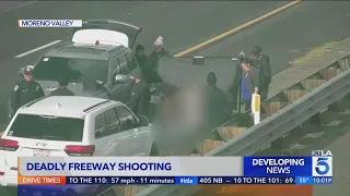 Man shot, killed on 215 Freeway