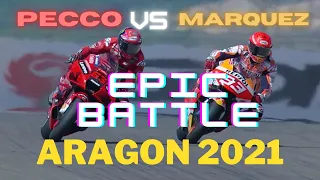 👽👽👽 Baby Alien MARQUEZ 93 VS 🔴🔴🔴 Pecco BAGNAIA 63 : EPIC BATTLE ❗❗❗❗ Race Of The Year GP ARAGON 2021