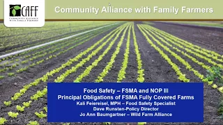 Requirements for Farms that Must Fully Comply with FSMA Part 2