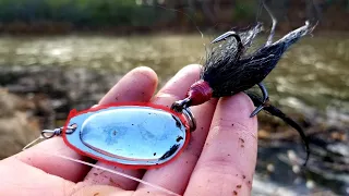 Mammoth Bass in Freezing Water on the In-Line Spinner (Easy)