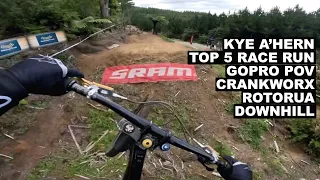 Crankworx Rotorua DH Top 5 Race Run GoPro POV with Kye A'Hern