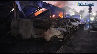 Großbrand Autohaus Horn Landau am 8.7.2023