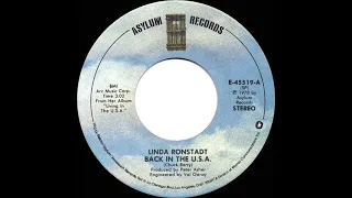 1978 HITS ARCHIVE: Back In The U.S.A. - Linda Ronstadt (stereo 45)