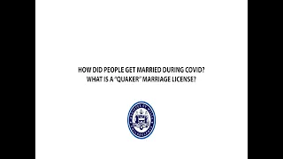 FAQ: "What is a Quaker marriage"