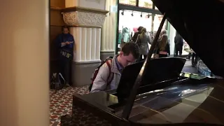 Playing "We're all Just Assholes Talking to a Camera" at a mall in Sydney