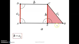 Primena Pitagorine teoreme na pravougli trapez
