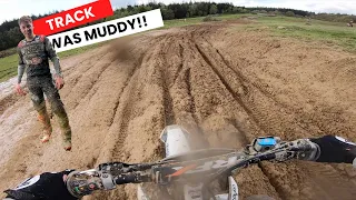 TOUGH TRACK CONDITIONS!! Raw GoPro from Tincleton Mx Track