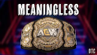 Championships in AEW don't feel special anymore