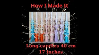 Carved Candles Long 17inches 40cm