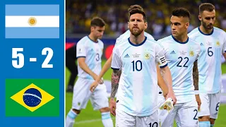Argentina vs Brazil 5-2 Resumen Y Goles Extended Highlights & Goals 2021