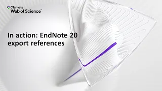 In action: EndNote 20 (Windows) export references