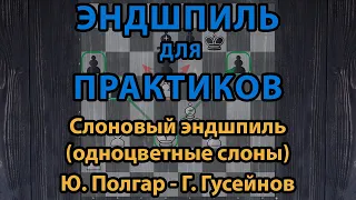 Эндшпиль для практиков. Слоновый эндшпиль – одноцветные слоны. Ю. Полгар – Г. Гусейнов