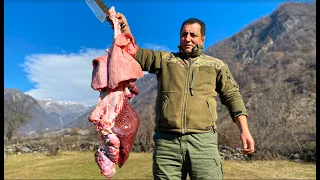 Juicy Kebab and Divine Homemade Sausages made from Beef Entrails