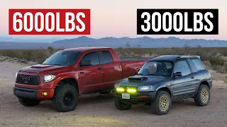 300hp Turbo Rav4 And 500hp Supercharged Tundra Take On The Mojave Trail
