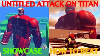 [UPDATED VER] UNTITLED ATTACK ON TITAN | HOW TO BEAT THE COLOSSAL TITAN BOSS + SHOWCASE